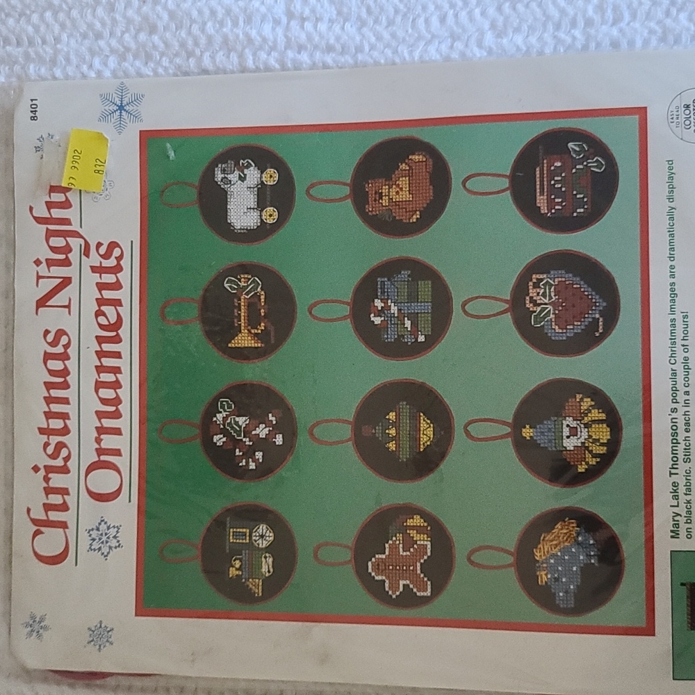New Vintage Christmas Ornaments Cross Stitch kit